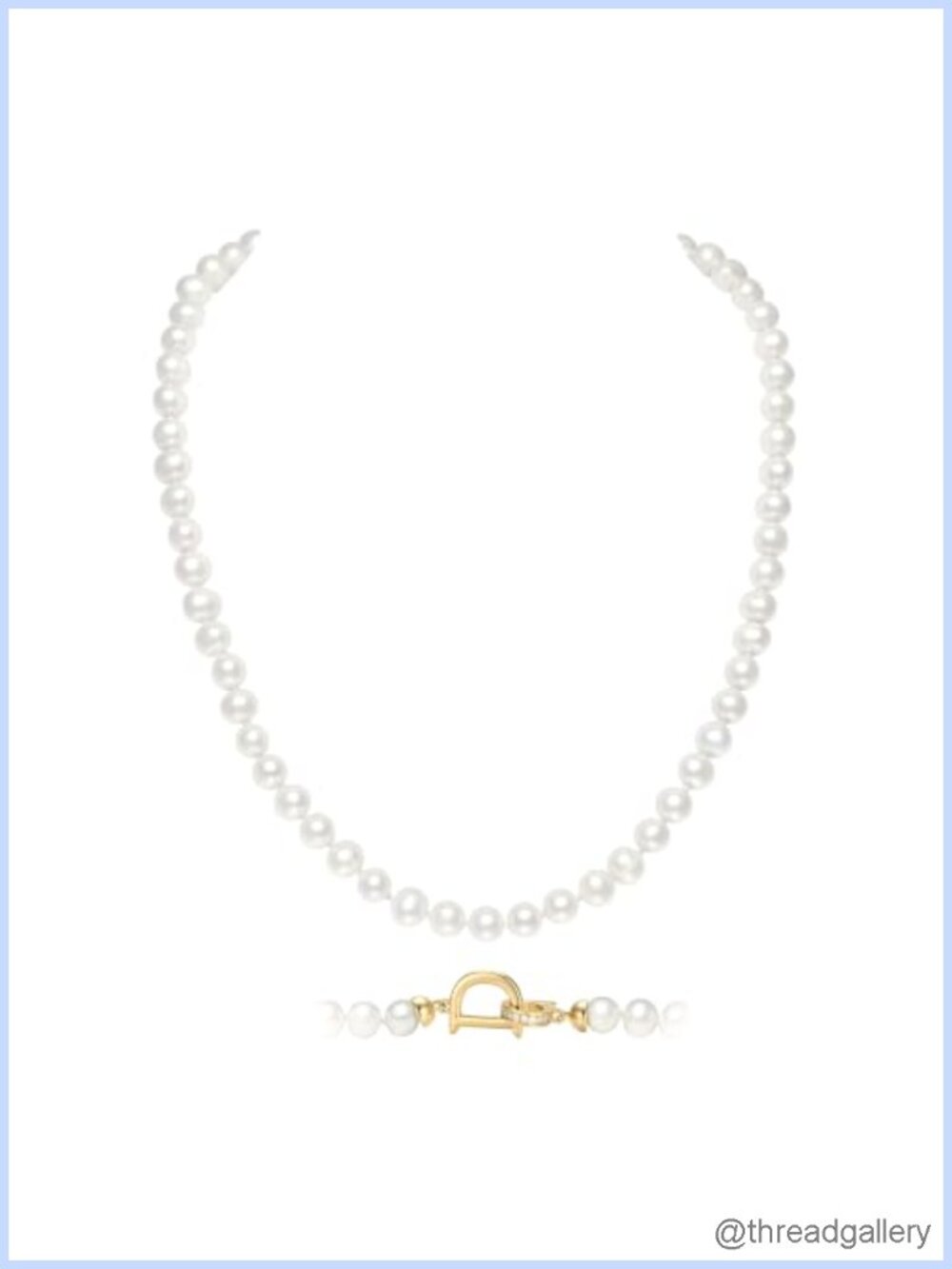 Natural Baroque Pearl Necklace 5-6mm White Pearl Strand for Women